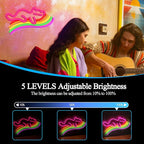 Rainbow Cat Neon Sign with USB Powered,Dimmable Led Colorful Sign Cat Neon Light for Kids Gifts Bedroom Bar Decoration(16.54 * 11.02In)