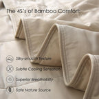 EP Mode Lightweight Quilt Blanket for Summer, Viscose from Bamboo Fabric & Filling, Natural, Breathable & Machine Washable- Sandshell, Twin