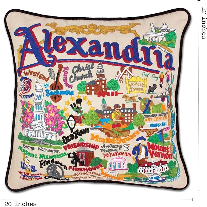 Catstudio Alexandria Embroidered Decorative Throw Pillow