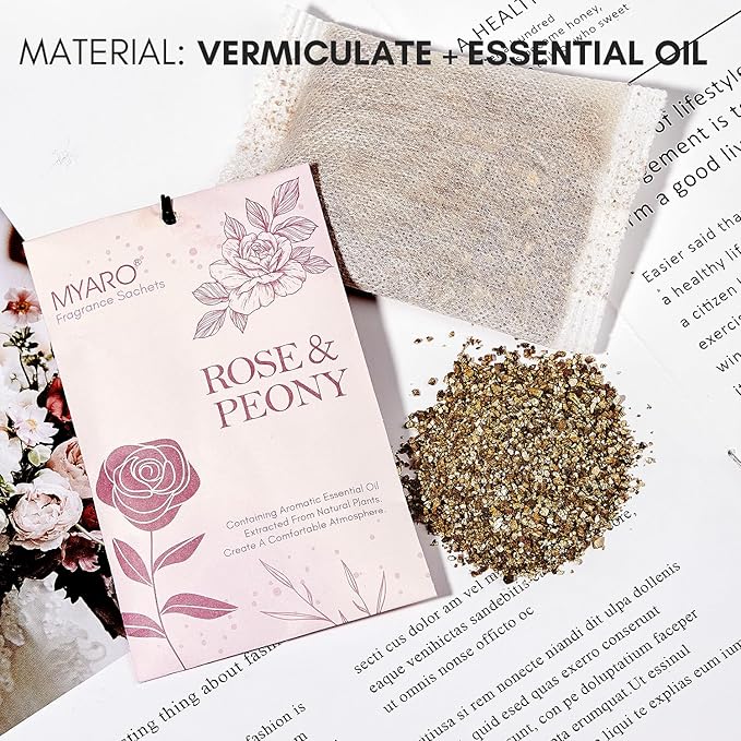 MYARO 12 PCS Sachets Scented for Closet and Drawer, Long-Lasting Sachets Bags, Potpourri Bags Home Fragrance for Lover