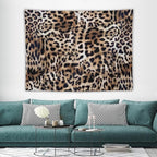 HZOHNAGO Leopard Print Tapestry Nature Wildlife Vintage Cheetah Fur Spot Animal Skin Wild Animals Spots Printed Wall Tapestry Painting Wall Hanging for Bedroom Living Room Dorm 80" W x 60" H