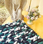 DDL&HEXI Chunky Chenille Blanket 100% Hand Knit with Jumbo Chenille Yarn (50"x60") Super Soft Large Throw Bed Blanket for Couch, Sofa, Home Decor - Machine Washable (06)