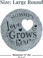 Let's Make Memories Personalized Garden Stone - Resin - Custom Garden Décor - Heart Stepping Stone - for Dad - for Father's Day