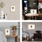 AELS 5x7 Inch Vintage Picture Frame, Elegant Antique Photo Frames with Glass Front, Photo Display, Tabletop Wall Hanging, Gift Ideas, Off-white with Gold Trim