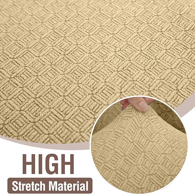 HDCAXKJ Sectional Couch Cover L Shape Stretch Sofa Covers Washable Jacquard Corner Couch Slipcover Non Slip Sectional Slip Cover U Shaped Furniture Protector for Pets Dogs (Beige, Small)
