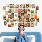 Artivo Wall Collage Kit Aesthetic Pictures, Cottagecore Wall Collage Kit, Bedroom Decor for Teen Girls, Nature Boho Collage Kit for Wall Aesthetic Posters, 50 Set 4x6 inch, Photo Collection