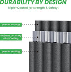 Raised Garden Bed Kit 8×2×1.4 FT Magnesium-Aluminum-Zinc Stainless Steel Metal Planter Box for Planting Outdoor Plants Vegetables (Cracked Silver)