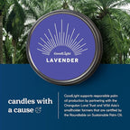 GoodLight Paraffin-Free Scented Candle, Clean Burning Non-Toxic Tin Candles, Lavender Essential Oil Scented Travel Candle 6oz