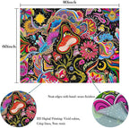 Lunerfex Mushroom Tapestry Pink Flowers Tapestry for Bedroom Aesthetic Tapestries Cute Floral Tapestries Wall Hanging for Bedroom and Living Room Decor Pink Flowers 60×80 Inches