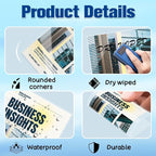 100 Pack 5 Mil Laminating Pouch with Clear Loop 2 1/2" x 4 1/4" Luggage Tag Laminating Pouches with Slot Hole Thermal Laminate Pouch Tags Kit Resealable for Work Permits Pass Cards Student ID Cards
