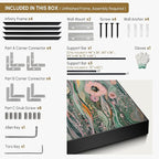 SIGNWIN 46"x72" Extra Large Framed Wall Art Whimsical Garden Bloom, Colorful Abstract Floral for Home Living Room Bedroom Decor (Frame Assembly Required)