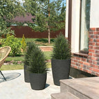 Artificial Topiary Ball Tree, Indoor Realistic Faux Boxwood Bush Potted Plants, Outdoor Fake Shrubs Cedar Evergreen Plants for Home Living Room Front Porch Decor (2, 3ft)