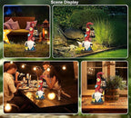 Solar Gnome Garden Statue Lights Gnome Figurine with Solar Lantern, Outdoor Garden Waterproof Ornaments Decorations for Yard Lawn Patio – Ideal Gift for Women Mom Grandma