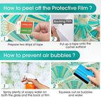 Beautyhero Window Privacy Film, Frosted Reeded Glass Cling, 3D Decorative Coverings with UV Blocking, Static Cling Tint for Bathroom Doors Cabinet