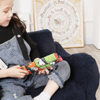 Kids Chairs for Toddler, 2-in-1 Toddler Soft Sherpa Couch Fold Out, Convertible Sofa to Lounger for Girls and Boys, Dark Blue