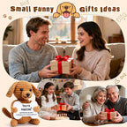 Crochet Dog Small Funny Gifts, Handmade Emotional Positive Crochet Animals, Mini Cool Cute Stuff Things Presents, Inspirational Puppy Dog Gifts for Women Men, Fun Pet Ornament Desk Decor Decorations