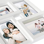Jerry & Maggie 4×6 collage frame 24 pictures, picture frames collage wall decor, 24 slot picture frame Wall Hanging For 6×4 Photo, White