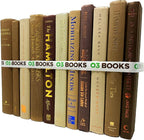 Curated Decorative Books Hardcover Décor Books for Home Décor, Choose Color, Interior Design, Office, Wedding Display, Instant Library, or Staging (One Foot, Brown)