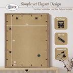 VCK 24x30 Poster Frame 3 Pack, Brown Walnut Wood Picture Frame, Exclusive Wood Grain, Wall Mounting Hanging