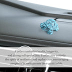 QINJIEJIE Travel Turtle Figurines for Travelers Best Travel Gifts for Women Men Green Turquoise Crystal Healing Crystals Sea Turtle Lovers Office Desk Decor Good Luck Gifts for Traveling Abroad