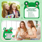 LEJIAJINW Friendship for Women Birthday Bestie BFF Sister, Birthday Gifts for Women Friends, Mini Cute Handmade Frog Positive Gift Ideas Christmas Thanksgiving Valentines Day for Her