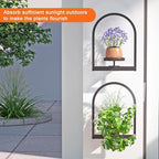 Wall Plant Holder, Wall Planter for Indoor Plants, Window Plant shelves for Multiple Plants Indoor Outdoor, Framed Plant Holder for Home Decor (3 Pack)