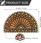 CHICHIC Welcome Door Mat 18 x 30 Inch Front Doormat Outdoors for Home Entrance Outdoors Mat for Outside Entry Way Doormat Entry Rugs, Heavy Duty Non Slip Rubber Back Low Profile, Semicircle