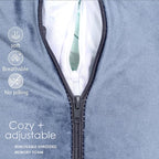 Reading Pillow 31”Wx21”H Back Pillow for Bed Sitting Up, Bed Pillow with Shredded Memory Foam with Arm Backrest, Back Support Pillow with Leg Pillow and Pocket for Reading/Gaming/Relaxing