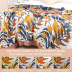 Boho Throw Blanket for Bed - 100% Pure Cotton Ultra Soft Rustic Quilt - Farmhouse Decor Bed Blankets, All Season Rustic Throw for Sofa Couch Chair(60"×80", Floral Sea)