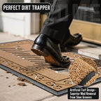 Yimobra Welcome Mat Outdoor Indoor, Waterproof Heavy Duty Front Door Mat Outside Entrance, Extra Sturdy Non-Slip Doormat, Low Profile, Dirt Trapping, 36x24 Inches, Yellow