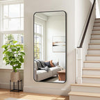 Bathroom Mirror 60" x 30", Large Rectangle Wall Mirror, Black Metal Frame Wall Mounted Mirrors for Bathroom, Vanity, Bedroom, Entryway Decor(Horizontal/Vertical)