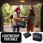 OLANLY Waterproof Outdoor Rug 8x10 ft, Outdoor Plastic Straw Rug with Flower Pattern, Reversible RV Mat for Patio, Camping, Balcony, Deck, Backyard, Black & Grey