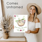 Sloth Art Prints (Set of 3) - Unframed - 11x14s | Delightful and Adorable Decor for Any Space | Living Room Decor | Bedroom Decor | Classroom Decor | Bedroom Wall Art | Modern Wall Art