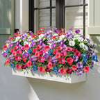 UV Resistant Artificial Petunias 8PCS Fake Flowers Artificial Flowers for Outdoors Silk Flowers Fake Hanging Basket Plants Suitable for Outdoor Porch Decor patio Decor,13.3In,Mixed full color
