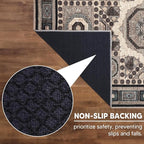 Keen Home Design 2x7 Rug - Machine Washable Runner Rug with Non-Slip Backing, Ideal for Hallway, Entryway, Kitchen, Laundry Room - Vintage, Easy Clean, Durable, Low Pile Rug - (2'6" x 7')