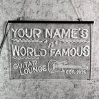 Personalized Guitar Bar Signs with Your Name for home wall light up with personalized pub name, man cave accessories, beer themed neon customizable lighted sign