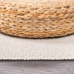 CAMILSON Easy Jute Rug 5x7, Indoor Outdoor Off-White Farmhouse Area Rugs for Living Room Patio and Kitchen Rug, Solid Woven Design, Easy-Cleaning, Washable Outside Carpet Alfombras (5 x 7)
