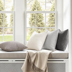 MIULEE Pack of 4 Decorative Textured Boucle Throw Pillow Covers 20x20 Inch Neutral Grey Accent Solid Pillow Cases Couch Cushion Covers for Modern Farmhouse Boho Chair Sofa Bed Livingroom Home Decor