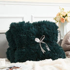 GONAAP Fuzzy Faux Fur Throw Blanket Twin Size Dark Teal Super Soft Cozy Plush Fuzzy Shaggy Blanket for Couch Sofa Bed (Dark Teal, Twin(60"x80"))