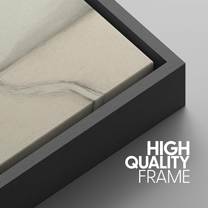 SIGNWIN Framed Canvas Print Wall Art Minimalist Rain Cloud Abstract Neutral Landscape Photography Modern Art Minimalist Black and White for Living Room, Bedroom, Office - 16"x24"x3 Black