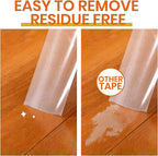 TAPEBEAR Carpet Tape Double Sided 4Inch x 30Yards, Heavy Duty Rug Gripper Anti Slip Anti Curling Floor Tape Residue-Free, Two Sided, Removable, Waterproof for Area Rugs, Mats, Strong Hold for Tile