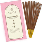 French Vanilla Incense Sticks, Organic Hand Dipped 100 Sticks with Natural Herbs & Aromatic Ingredients, Burn Time 45 to 60 Minutes, Incense for Positivity, Meditation, Relaxation, Spiritual Gift