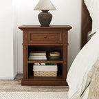 Mason Nightstand, Solid Wood End Table with Drawer, Timeless Classic Side Table for Bedroom, Living Room or Home Offices