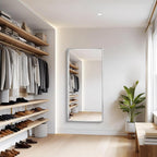 Silver Bathroom Mirror, 30x60 Inch Rectangular Deep Frame Mirror, Large Wall Mounted Bathroom Vanity Mirror Over Sink for Bedroom,Restroom, Living Room, Hangs Vertically or Horizontally