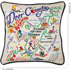 Catstudio Door County Embroidered Decorative Throw Pillow