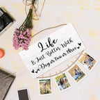 Dog Mom Gifts Picture Frame Photo Holder for Wall, Gifts for Dog Lovers, Dog Themed Gifts, Dog Gifts for Women, Funny Dog Gifts, Dog Mom Dad Grandkids Gifts Hanging Photo Display