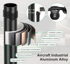 Curtain Rods for Windows 28 to 48 Inch, Black Adjustable Curtain Rod, Wrap Around Blackout Curtains Rod, Heavy Duty Industrial Curtains Rods, 1 Inch Outdoor/Indoor Drapery Pole 28-48"