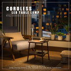 Modern LED Cordless Table Lamp, 4000mAh Rechargeable Battery, 3 Level Brightness Night Light, Metal Shell, Minimalist Design, for Couples Dinner/Coffee Table/Restaurant/Bedroom, White