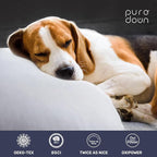 puredown® Soft Bed Pillows for Sleeping, Goose Feather Down Pillows Hotel Collection Standard Size of 2, Twill Diamond Pattern Embossing Pillows for Back Stomach Side Sleepers (20 x 26, 2 Pack)