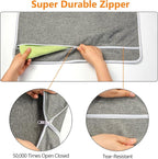 XL Hanging Laundry Hamper, Extra Large Tear-resistance Door Hamper with 2 Types Hooks for Dirty Clothes, Save Bathroom Space Hanging Laundry Bag (36.5x 22 Inch,Grey)
